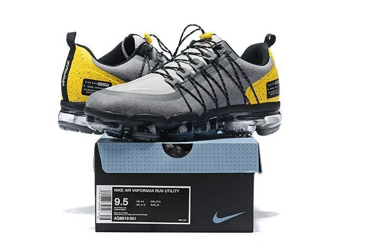 Nike Air Vapormax Run Utility "Grey Amarillo" Shoes Sneakers Men Sale Size US 7, 8, 8.5, 9, 10, 11 Wide Slip On Sneakers