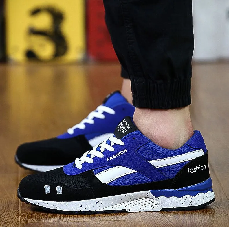 Fashion Men Casual Shoes Spring Autumn Mens Trainers Breathable Flats Walking Shoes Wedge Pull On Work Boots