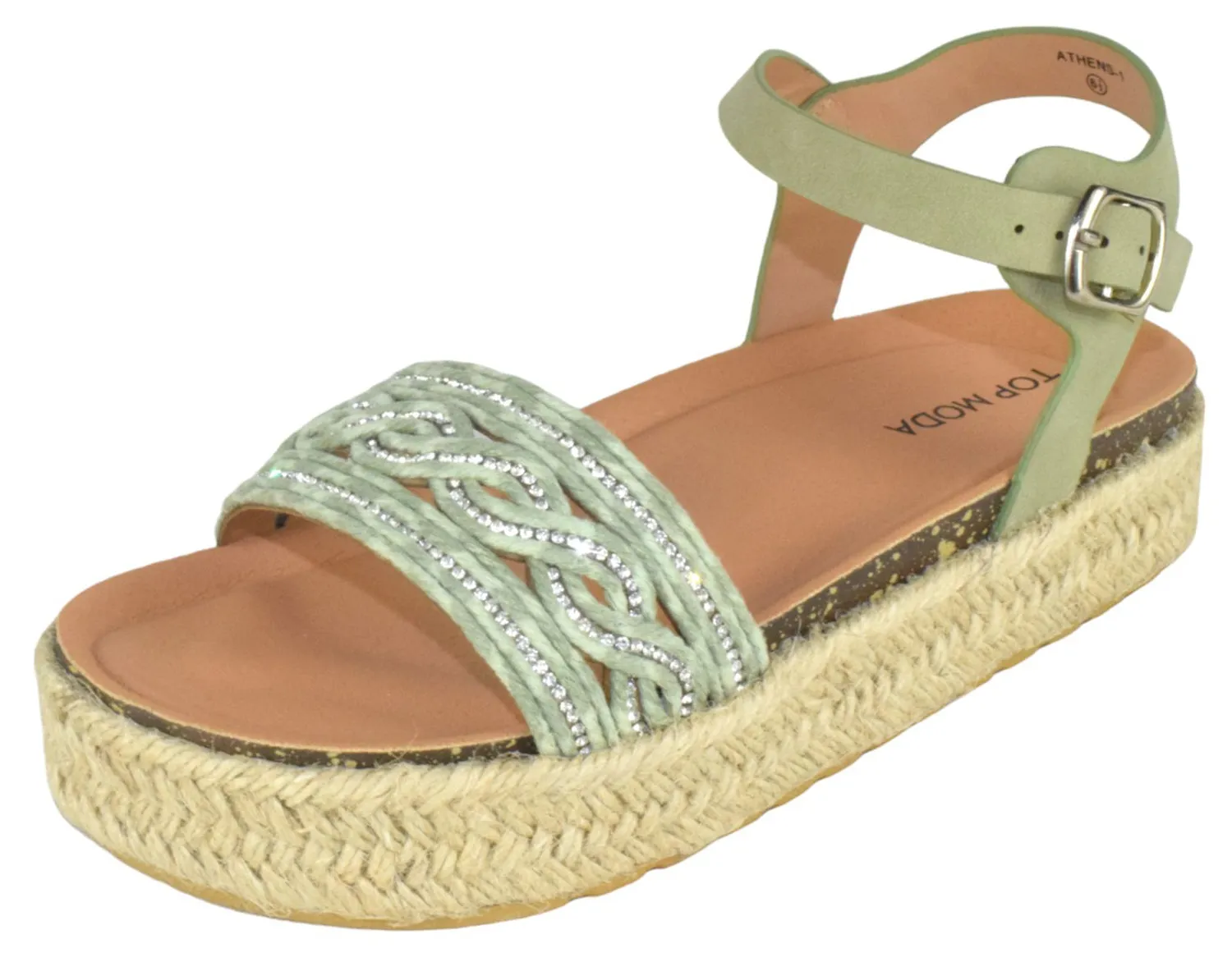 Wedding Sandals Beach ATHENS-1 Mint TOP MODA
