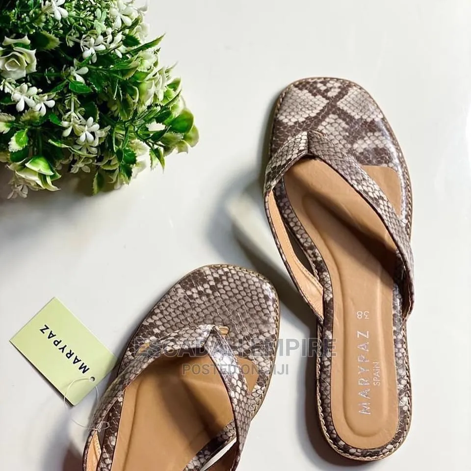 Pajamagram Slippers M.Paz Exquisite Snake Print Designed Leather Slipper