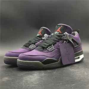Nike Air Jordan 4 Retro Travis Scott Purple Dynasty Var Red Black Men Shoes !!! CYBER MONDAY SALE !!! Best Affordable Asics Running Shoes