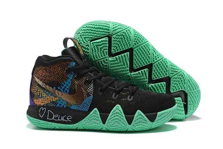 Nike Kyrie 4 Black Green Men Basketball Shoes !!! CYBER MONDAY SALE !!! Asics Running Shoes 2e Width