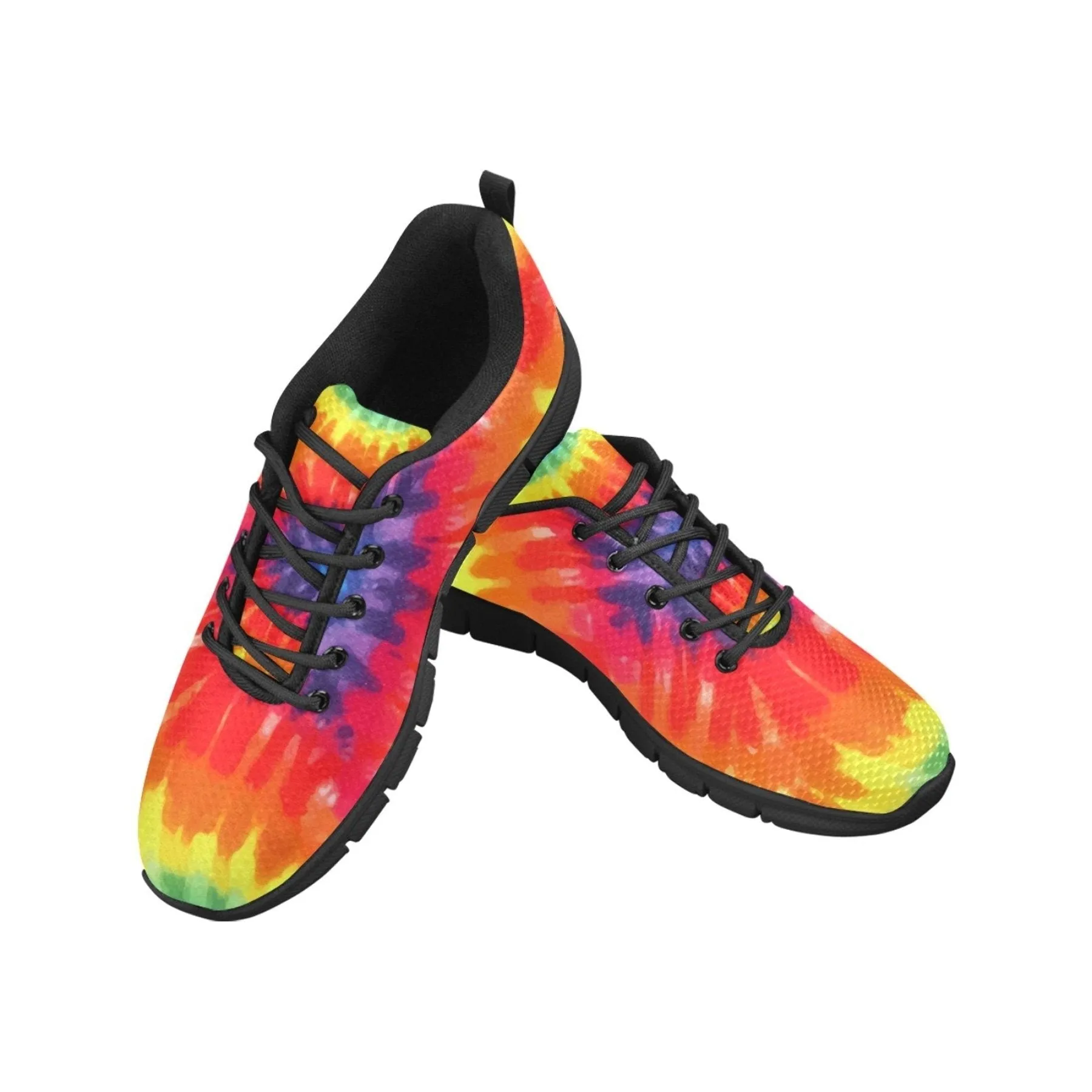 Womens Sneakers, Rainbow Print Running Shoes by inQue.Style Top Rated Marathon Running Shoes
