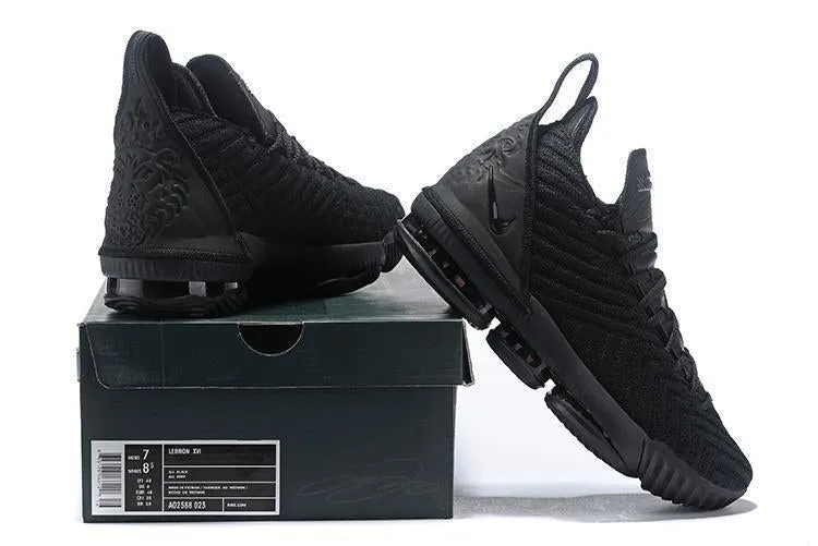 Asics Stormer Running Shoes Nike Lebron XVI 16 EP All Black Men Shoes !!! CYBER MONDAY SALE !!!