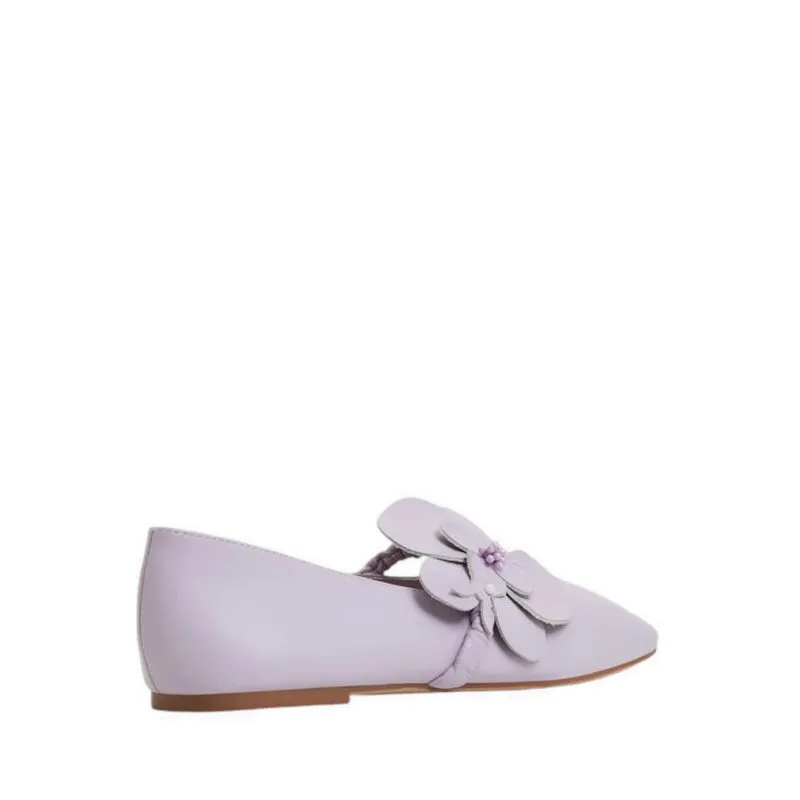 White Leather Slip On Keds FLORALINA BALLERINAS & MARY JANES - LIGHT PURPLE