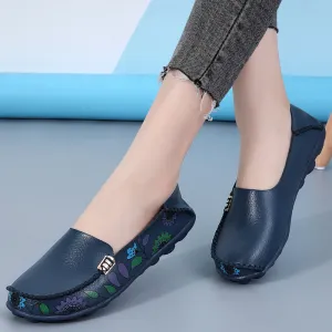 Vinny Loafers Flowers Loafers Women Flat Shoes With Sewing Thread Soft Shoes