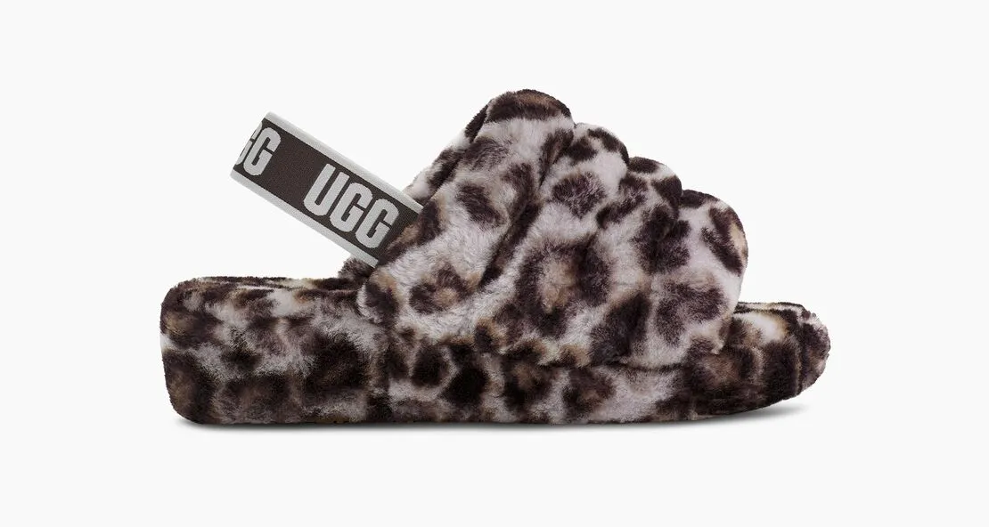 Aerie Slippers FLUFF YEAH PANTHER STORMY GREY