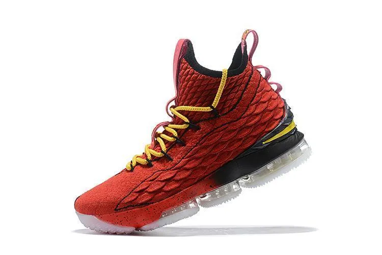 Nike Lebron XV 15 Red Yelow Black Bordeaux Men Shoes Sale Size US7,8,8.5,9,10,11,12 Asics Gel-foundation 12 Running Shoe