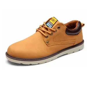 Suede Ballet Flats Shoes Man Autumn Winter Shoes Leather Men Ankle Boot Fashion Casual Shoe Lace-up Round Toe Safety Work Martin Boots