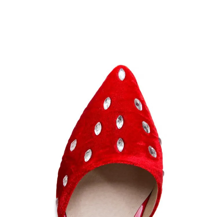 Aquazzura Tequila Sandals Women's Rhinestone Pointed Toe Mid Heel Sandals