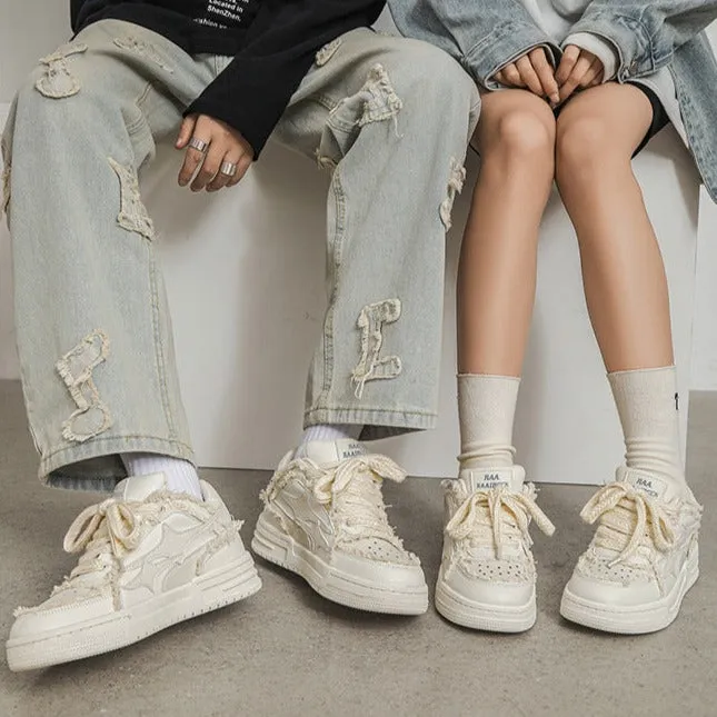 Matching Sneakers for Couples Skater White Flat Sneakers Sneakers Film