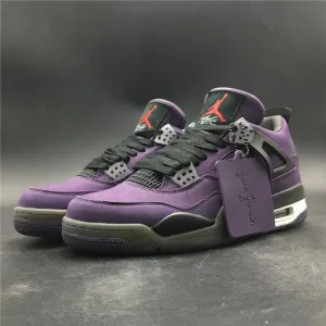 Top Of The Line Asics Running Shoe Nike Air Jordan 4 Retro Travis Scott Purple Dynasty Var Red Black Men Shoes Sale Size US 7, 8, 8.5, 9, 10, 11, 12, 13