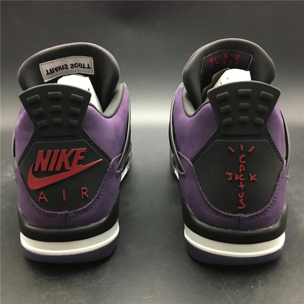 Nike Air Jordan 4 Retro Travis Scott Purple Dynasty Var Red Black Men Shoes Sale Size US 7, 8, 8.5, 9, 10, 11, 12, 13 Asics Shoes Usa