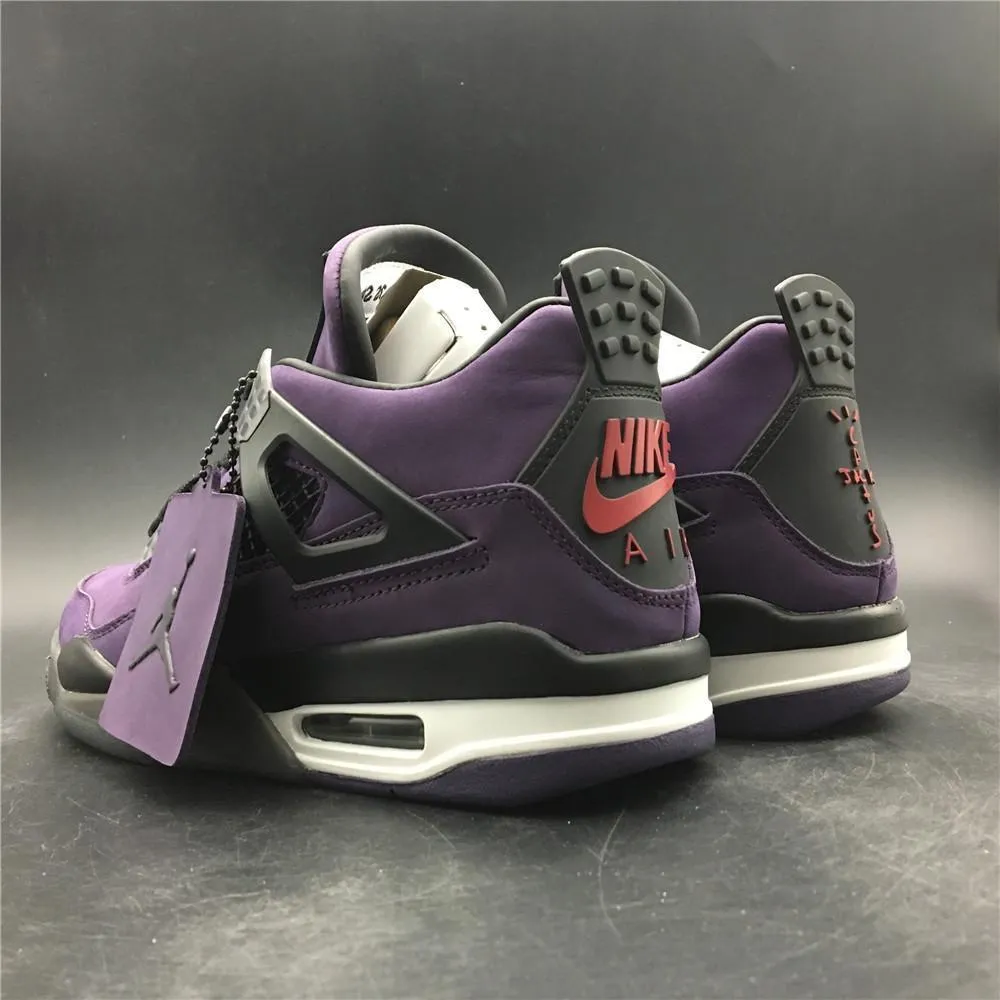 White Asics Shoes Nike Air Jordan 4 Retro Travis Scott Purple Dynasty Var Red Black Men Shoes Sale Size US 7, 8, 8.5, 9, 10, 11, 12, 13