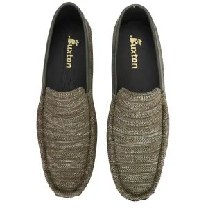 Neutral Loafers Buxton Men Suede Square Toe Comfort Insole Loafers