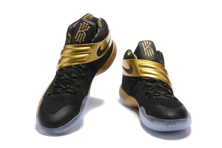Nike Kyrie 2 Black Gold Men Basketball Shoes !!! CYBER MONDAY SALE !!! Asic Tennis Shoe