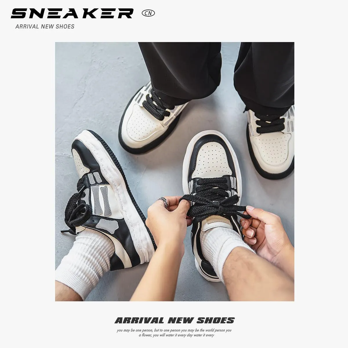 Pump Shoes Flat Reflective Bone Retro Platform Sneakers Men