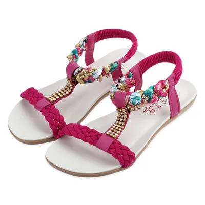 Gamiss Bling Rhinestone Flats Women Sandals Beach Women Flip Flops Summer Casual Flats Shoes Comfort Shoes Ladies Flat Slippers Flip Flop Meaning