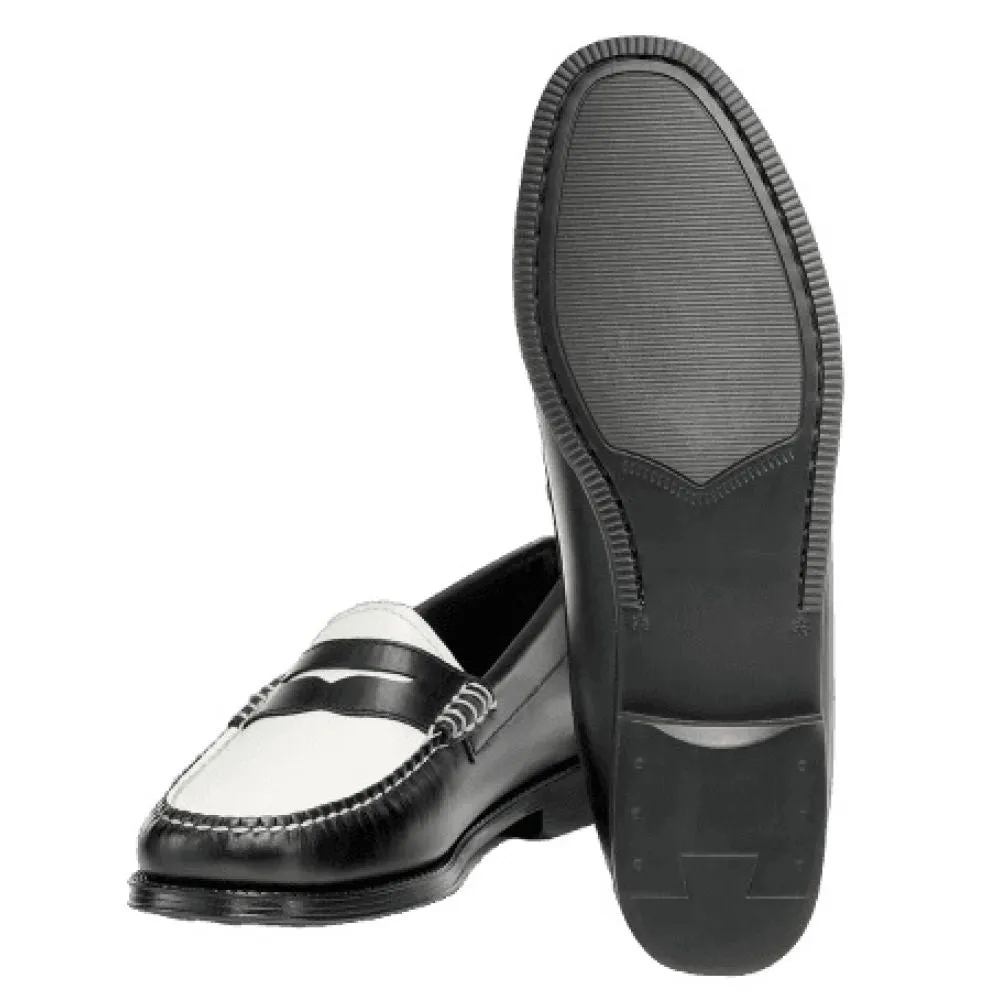 G.H. Bass Women's Whitney Easy Weejuns Loafer in Black/White Velasca Loafers