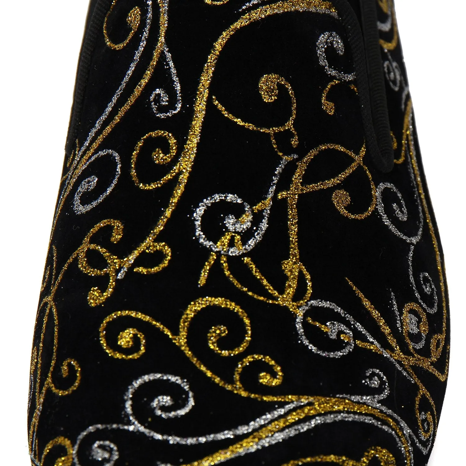 Harpelunde Paisley Men Loafers Slip On Wedding Shoes Velvet Slippers Non Skid Soles For Slippers