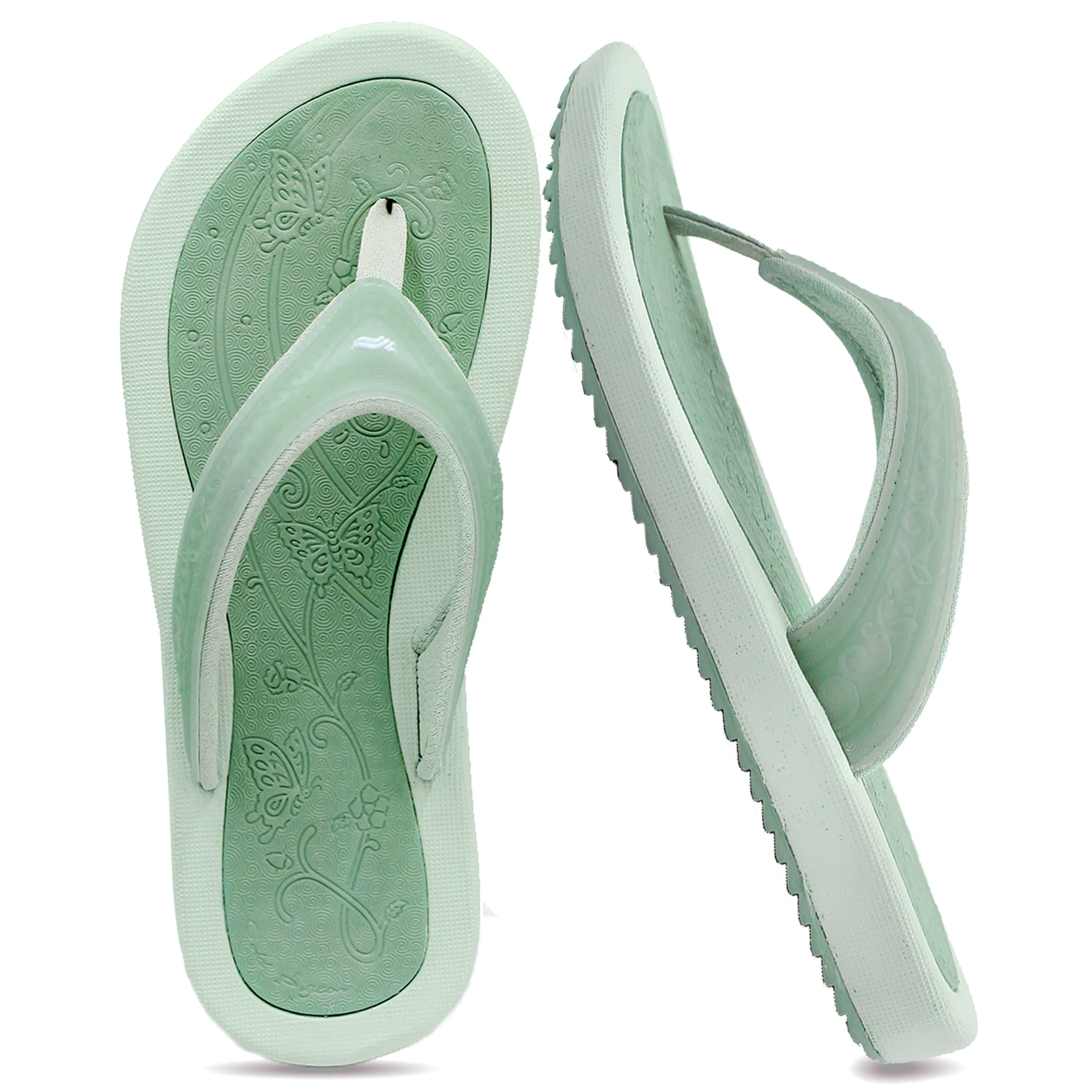 Just Love Skulls Flip Flops Breeze: 8521 Matcha