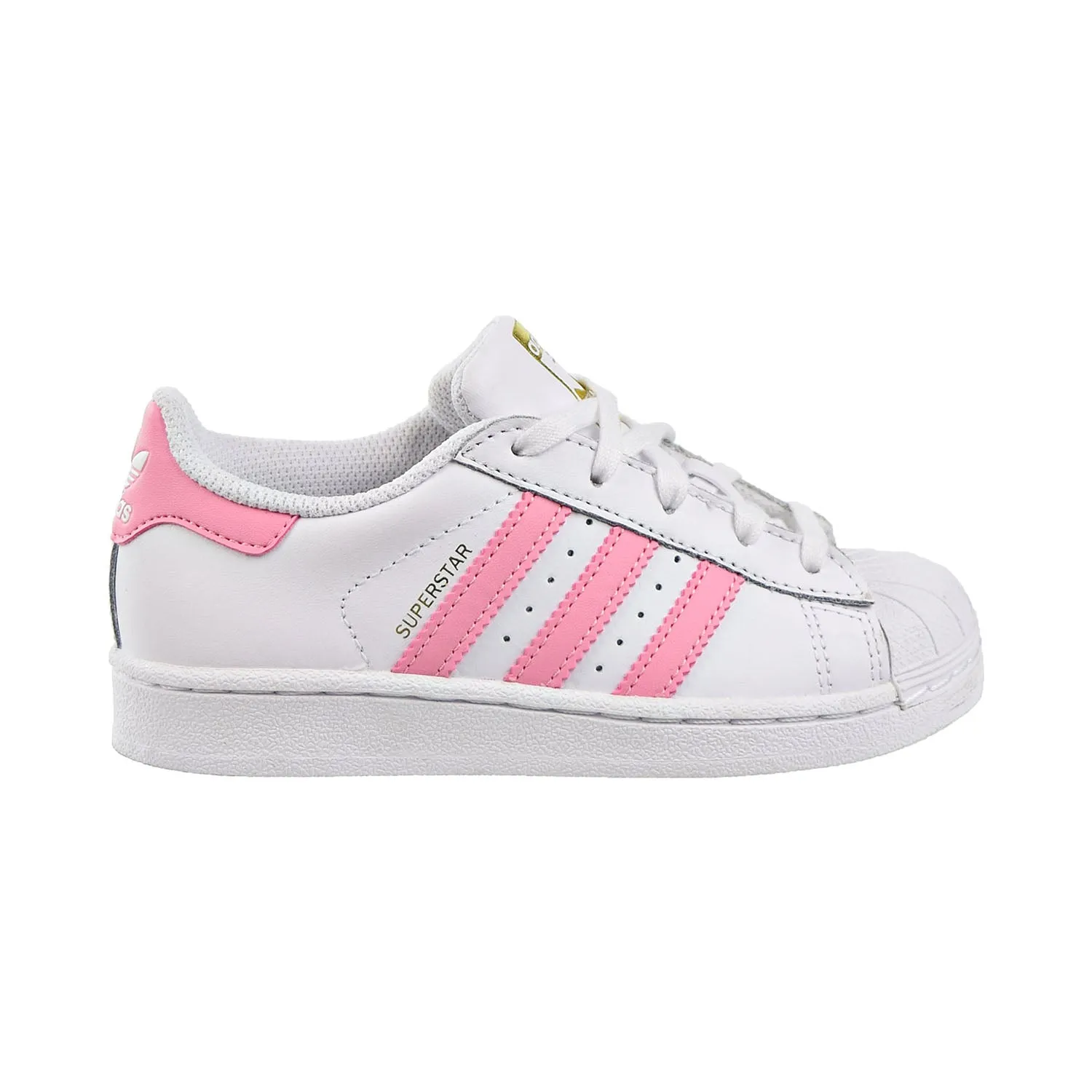 Adidas Superstar C Little Kids Shoes White/Light Pink/Golden Metallic Ozweego Adidas Shoes