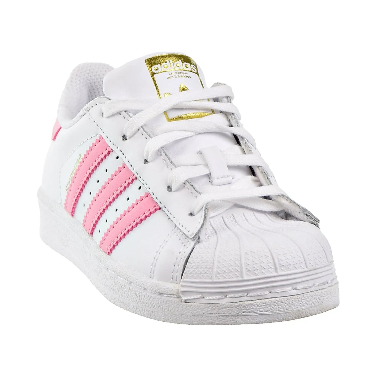 Adidas Superstar C Little Kids Shoes White/Light Pink/Golden Metallic Alexander Wang Shoes Adidas