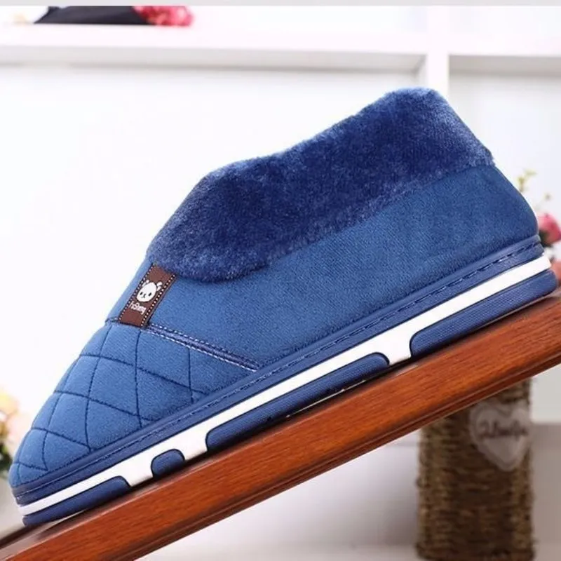 Carnaval Slides Groovywish Men Home Winter Slippers Anti-scratch Thick Fur Shoes