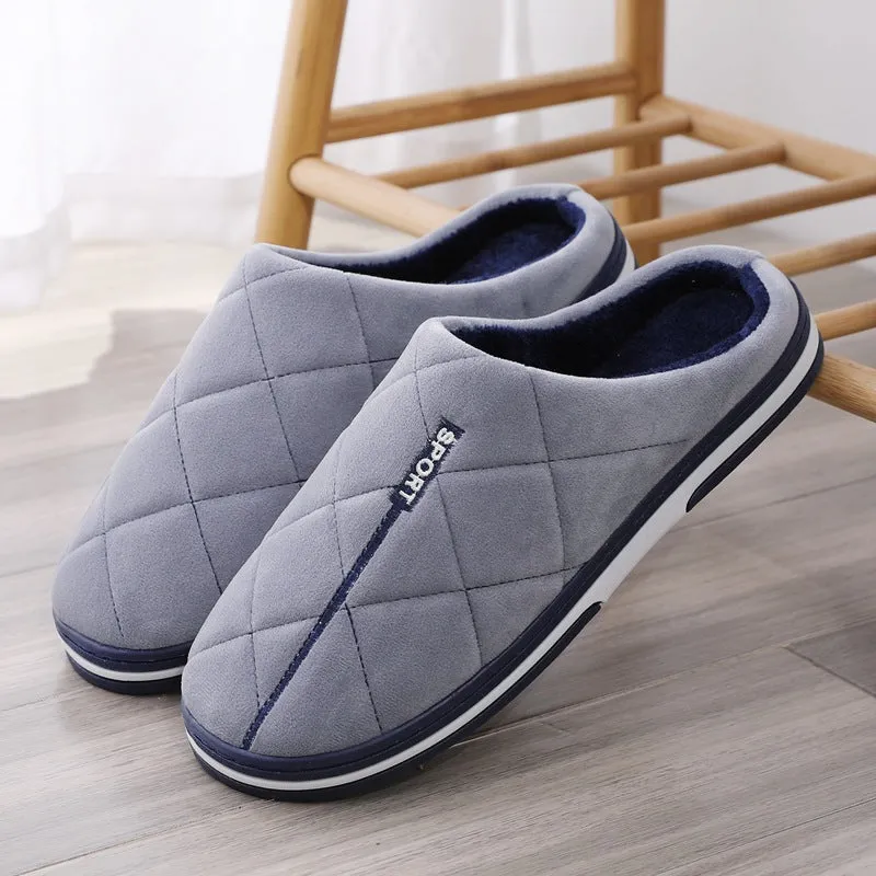 Slippers Socks Groovywish Short Plush Men Winter Slippers Big Size Family Shoes