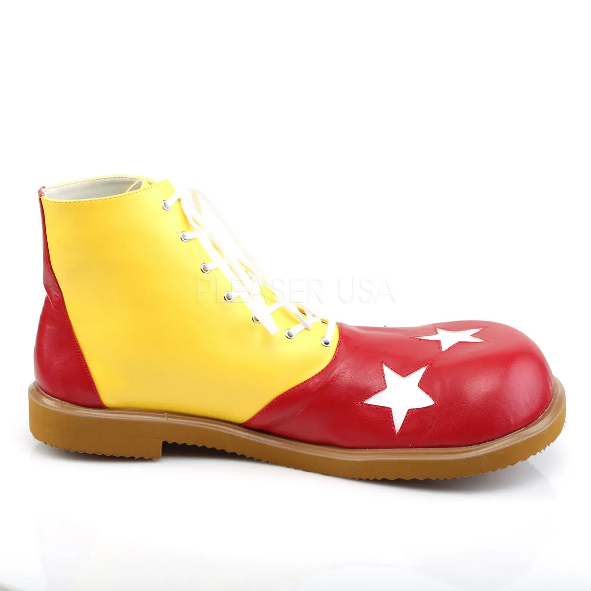 FUNTASMA CLOWN-02 Yellow-Red Pu Clown Shoes Work Boots Outlet
