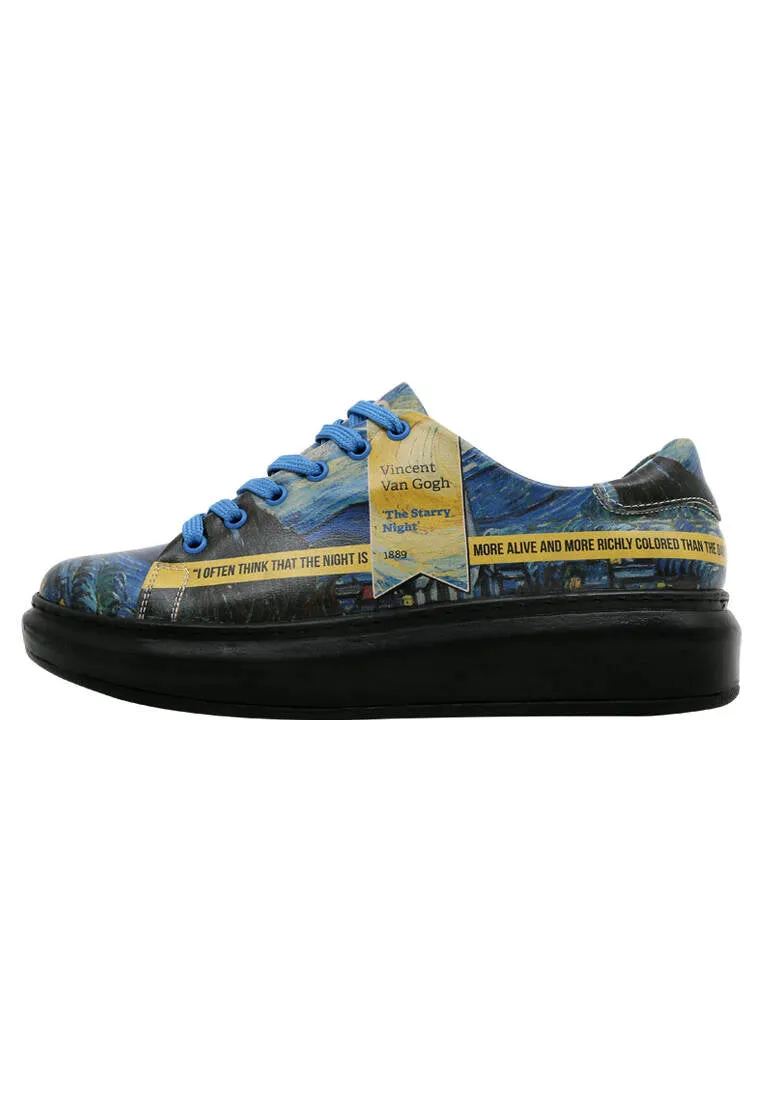 Vincent van Gogh The Starry Night | MS Myra Women's Shoes Mint Green Sneakers