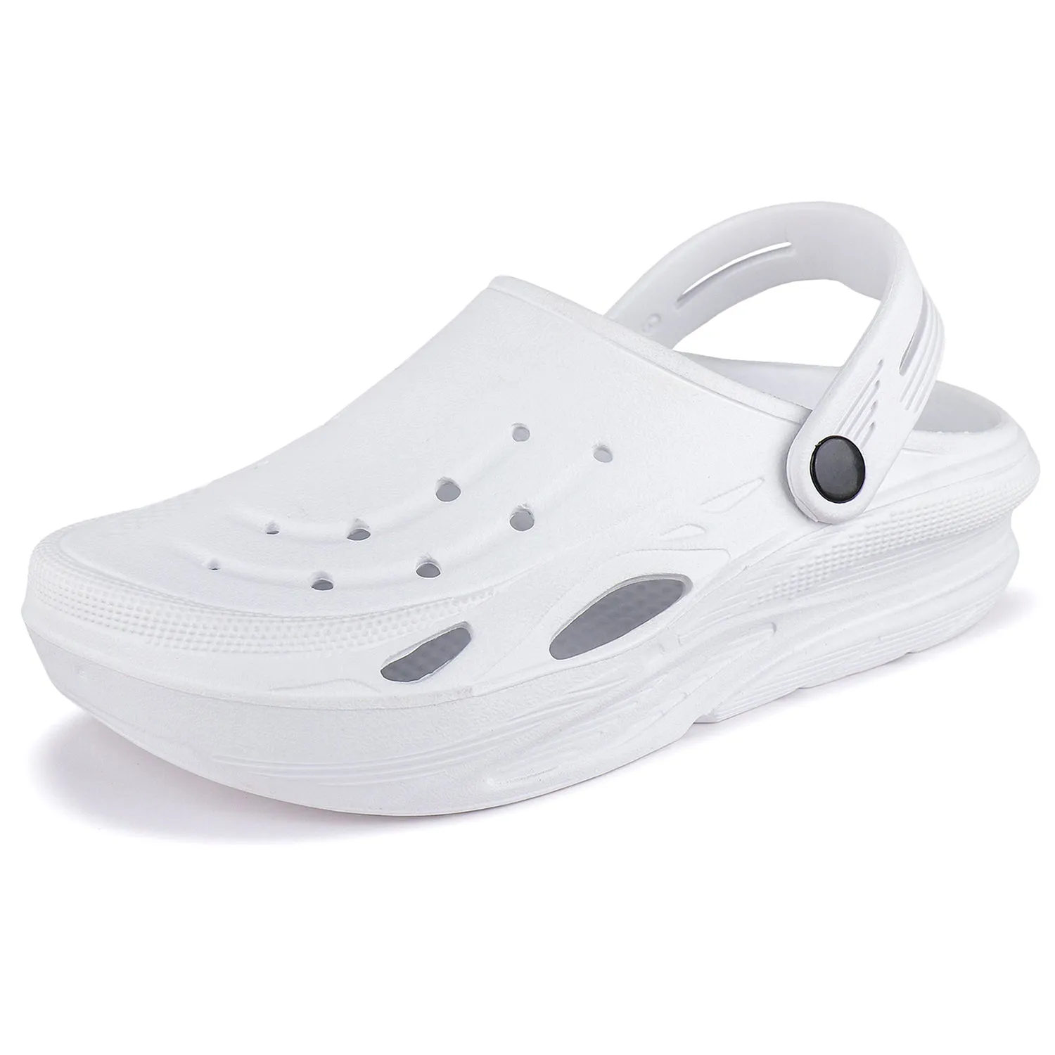 Bersache Extra Soft Classic Casual with Back Strap Regular wear with Ultra Soft & Flexibility Technology Flip-Flop for Men's/ Boy's 6064-White Cushioned Slides