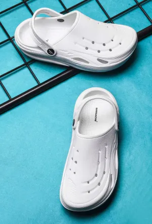 Slippers Clearance Bersache Extra Soft Classic Casual with Back Strap Regular wear with Ultra Soft & Flexibility Technology Flip-Flop for Men's/ Boy's 6064-White