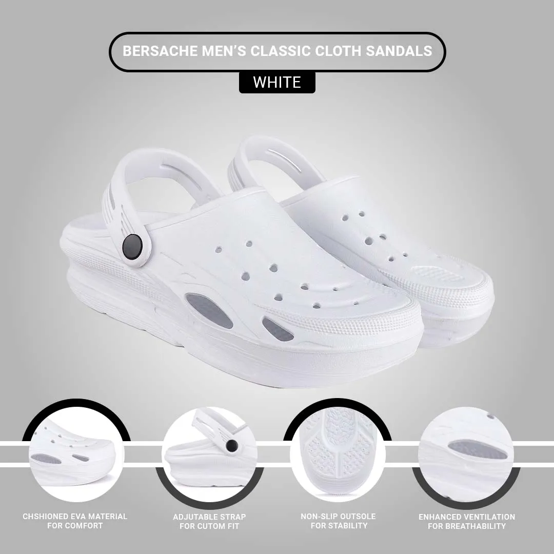 Bersache Extra Soft Classic Casual with Back Strap Regular wear with Ultra Soft & Flexibility Technology Flip-Flop for Men's/ Boy's 6064-White Dress To Impress Bunny Slippers Code