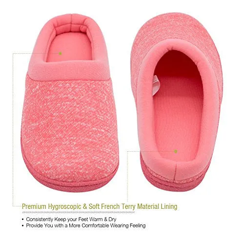 HomeTop Women's Comfort Slip On Memory Foam French Terry Lining Indoor Clog House Slippers (M /7-8 B(M) US, Red) Five Nights At Slippers