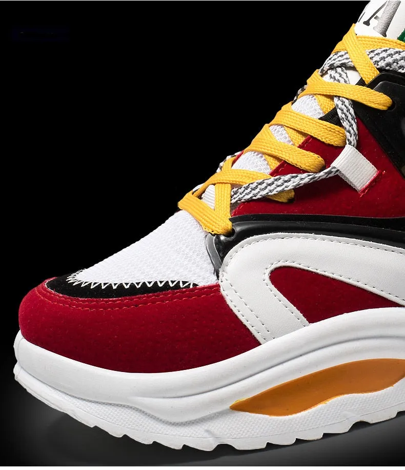 Sooneeya New Four Seasons Youth Fashion Trend Shoes Men Casual Ins Hot Sell Sneakers Men New Colorful Dad Shoes Male Big Size 12 Level Sneakers