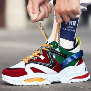 Sooneeya New Four Seasons Youth Fashion Trend Shoes Men Casual Ins Hot Sell Sneakers Men New Colorful Dad Shoes Male Big Size 12 Steve Madden Ladies Sneakers