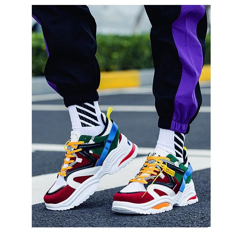 Sooneeya New Four Seasons Youth Fashion Trend Shoes Men Casual Ins Hot Sell Sneakers Men New Colorful Dad Shoes Male Big Size 12 66 Sneakers