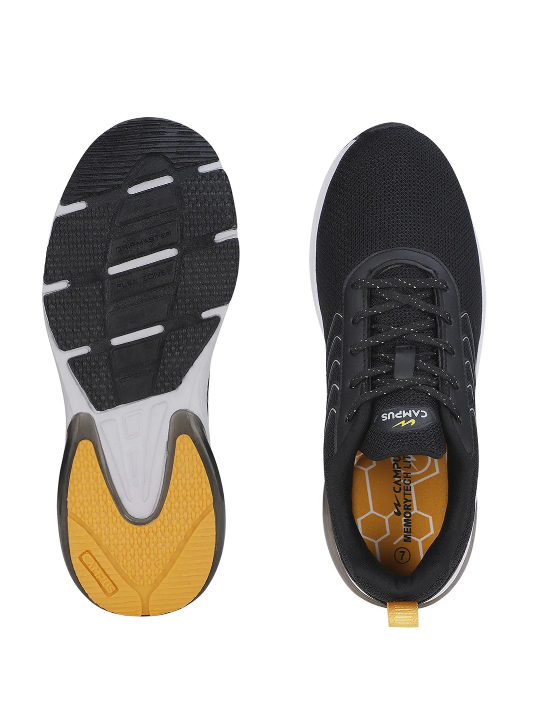 BRACE Black Men's Sports Shoes Zoom Run Shoes