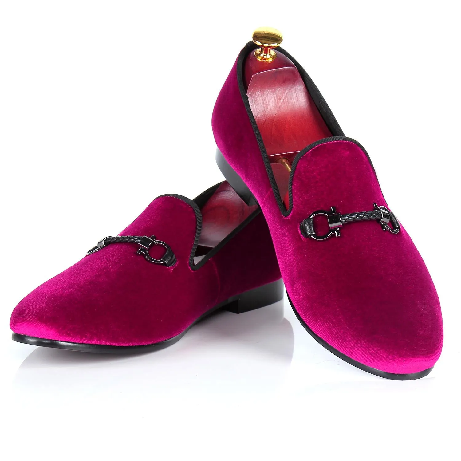 Harpelunde Men Flats Buckle Strap Casual Shoes Velvet Loafer Slippers Ballet Slippers Murray Hill