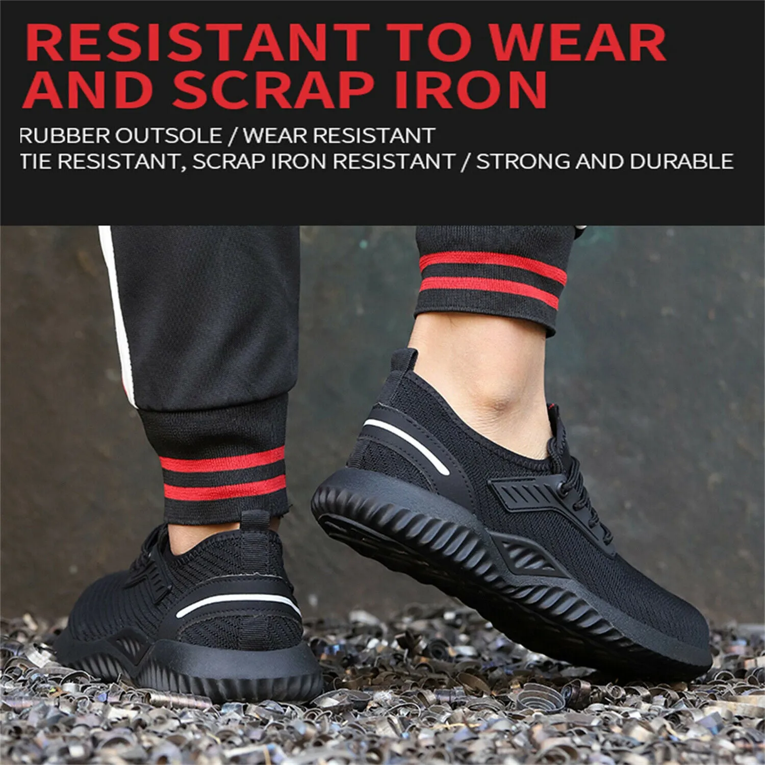 Steel Toe Shoe for Men Work Safety Sneakers Breathable Air Cushion Working Boots Best Work Boots For Sore Feet