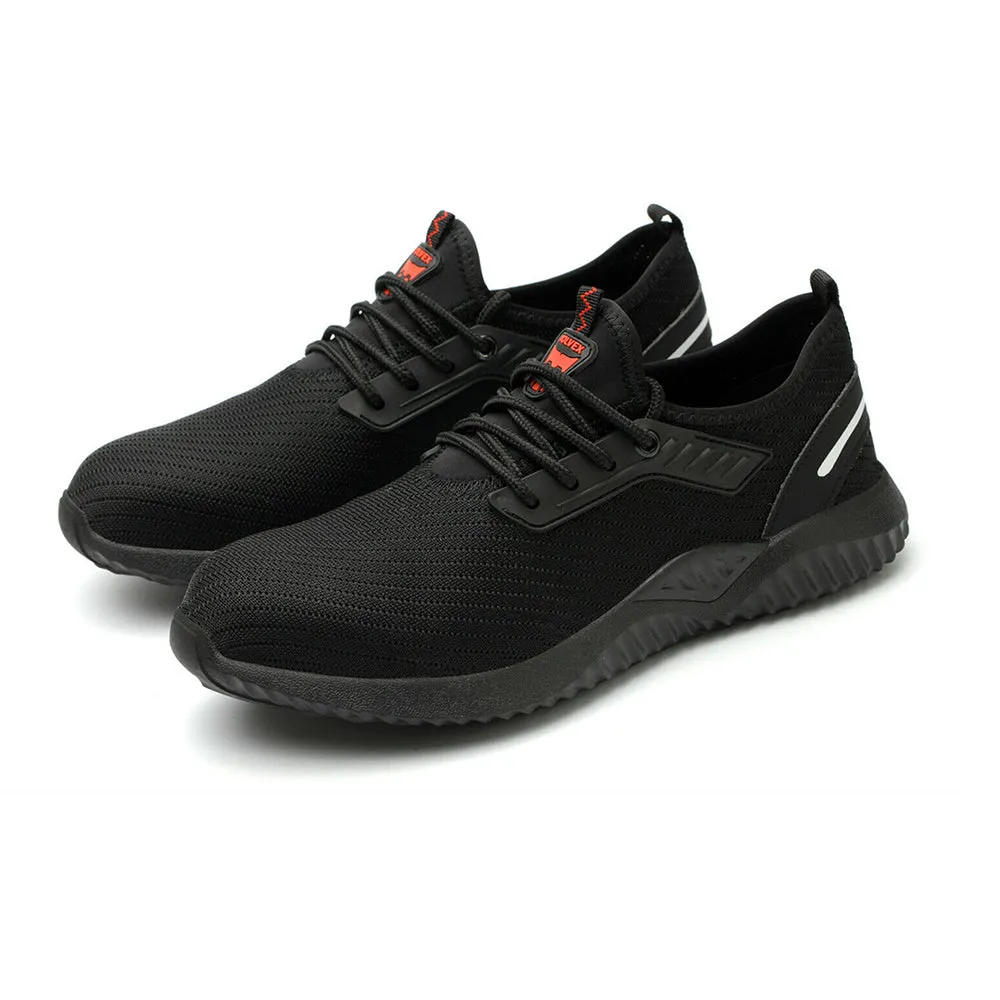 Work Boots With A Zipper Steel Toe Shoe for Men Work Safety Sneakers Breathable Air Cushion Working Boots