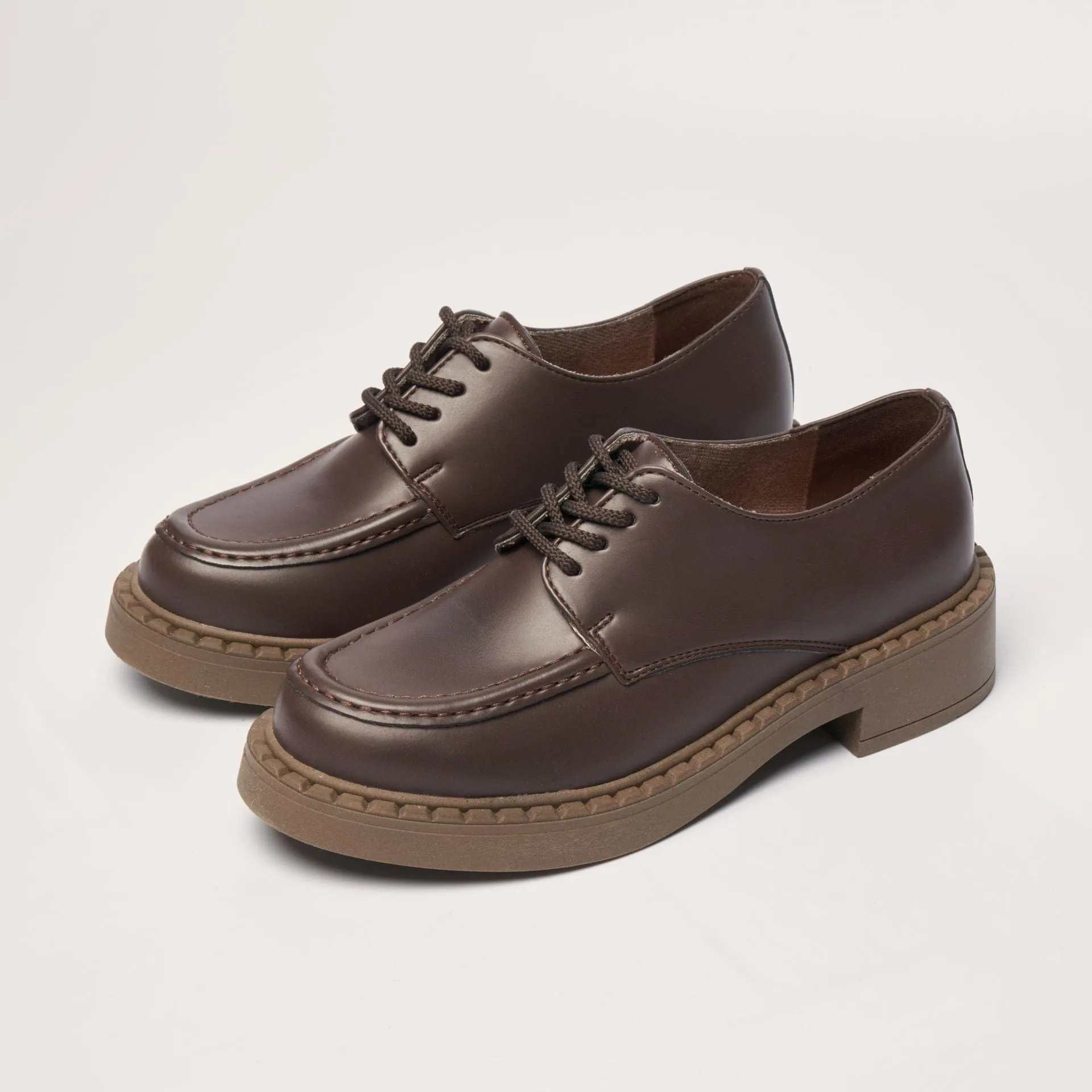 Helen Women's Apple Leather Vegan Loafers | Chocolate In Loafers