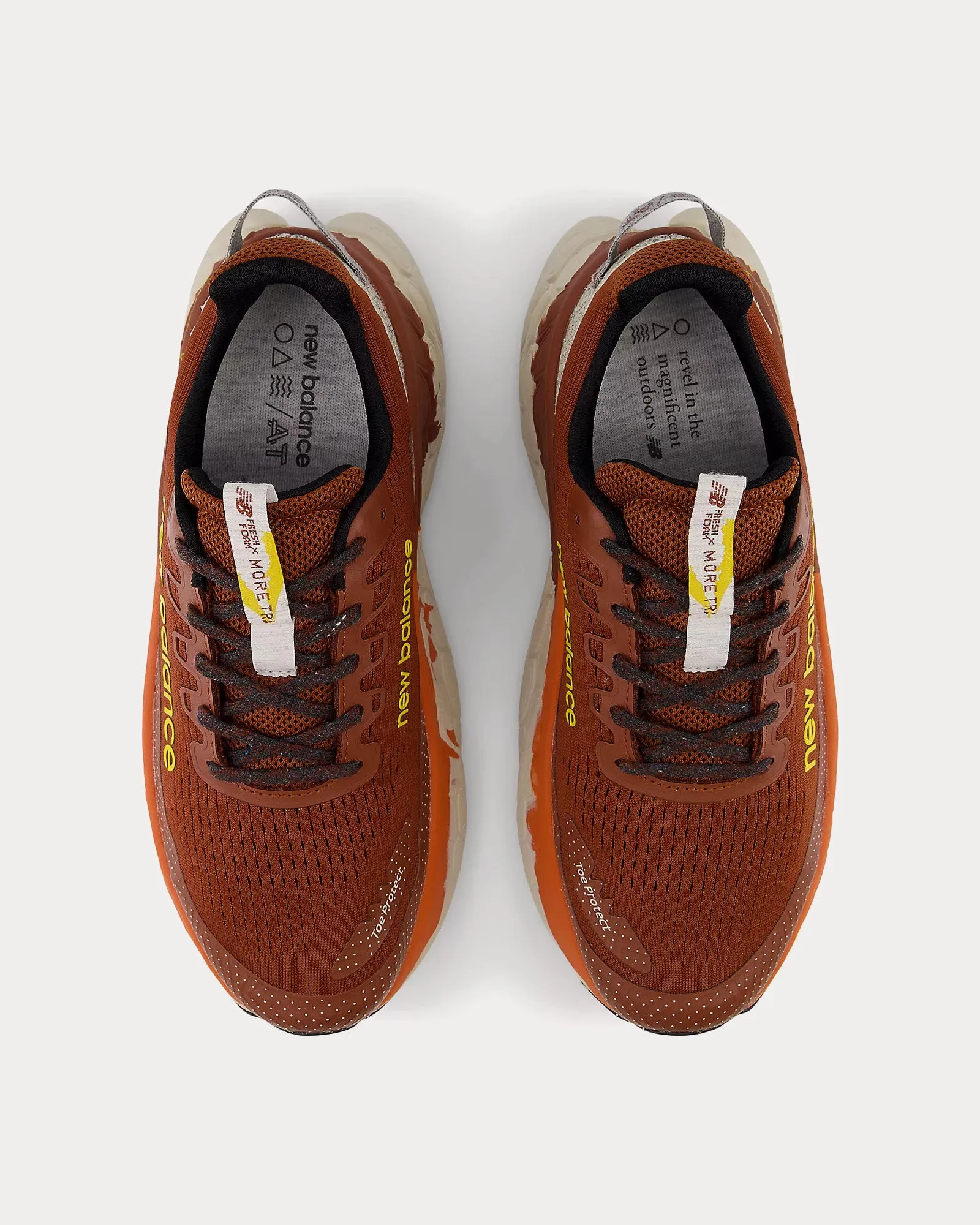 New Balance Men's Made In Usa Fresh Foam X Trail More V3 Relic Brown / Infield Clay / Ginger Lemon Running Shoes