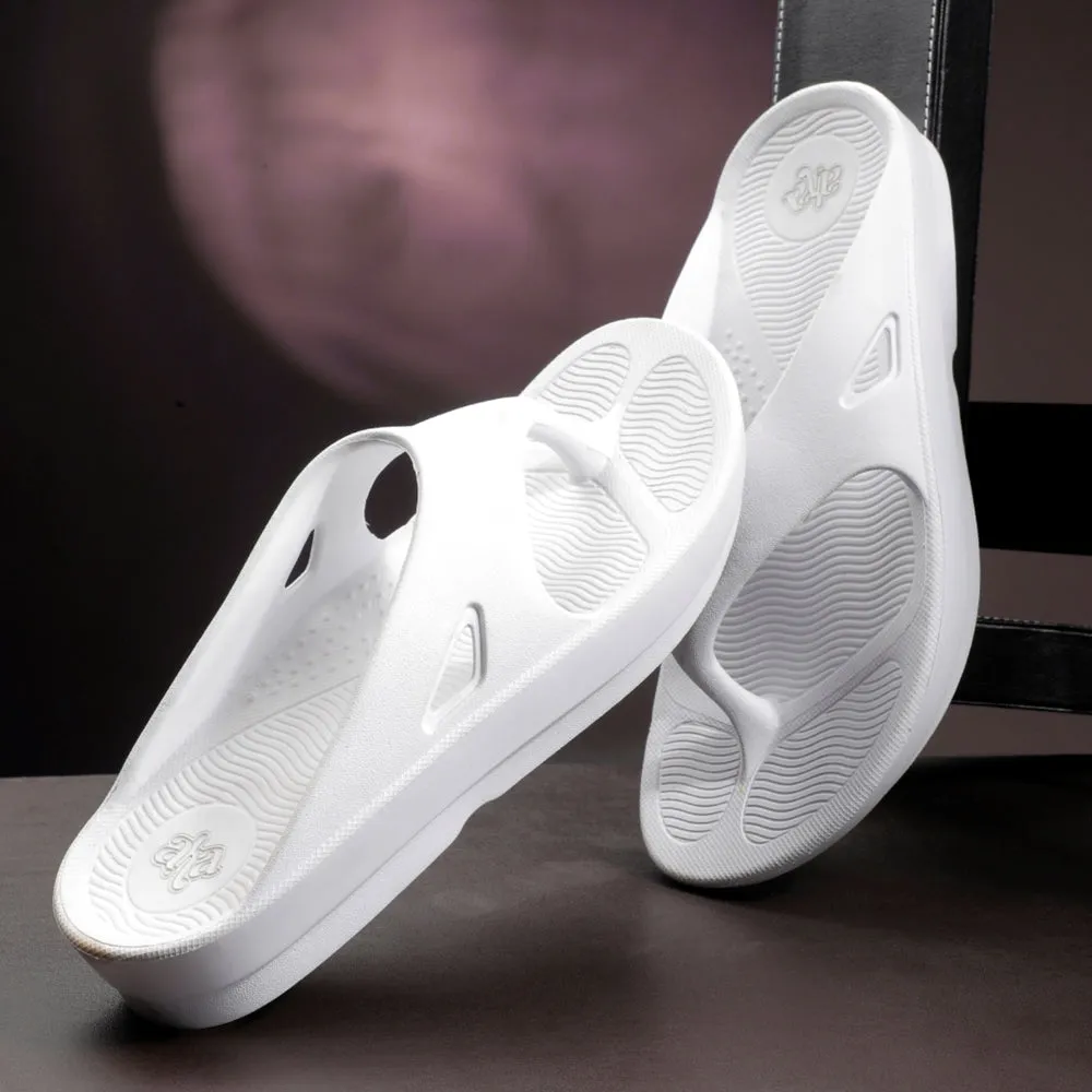 A-HA Casual White Slippers For Men STEP-STAR By Liberty Opossum Slippers