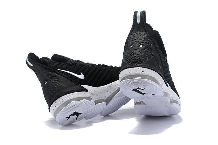 Asics Tiger Gymnastics Shoes Nike Lebron XVI 16 EP Black White Men Shoes Sale Size US7,8,8.5,9,10,11,12