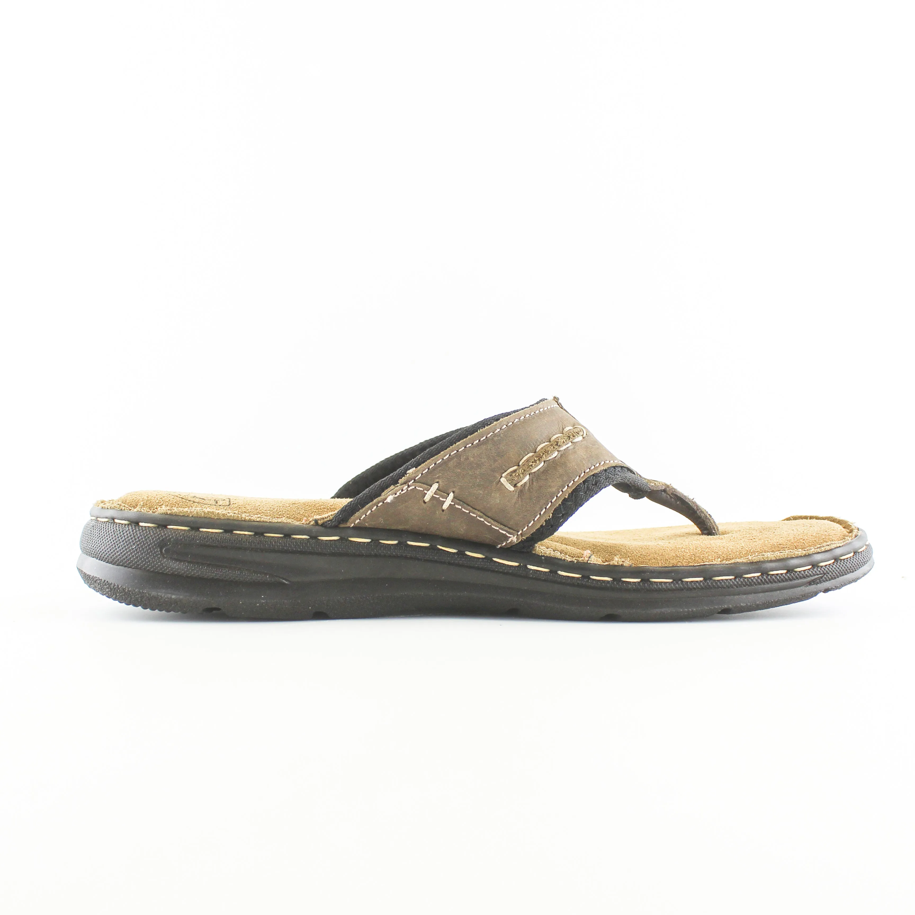 City-Explorer Men's Leather Slides Closed Toe Platform Sandals