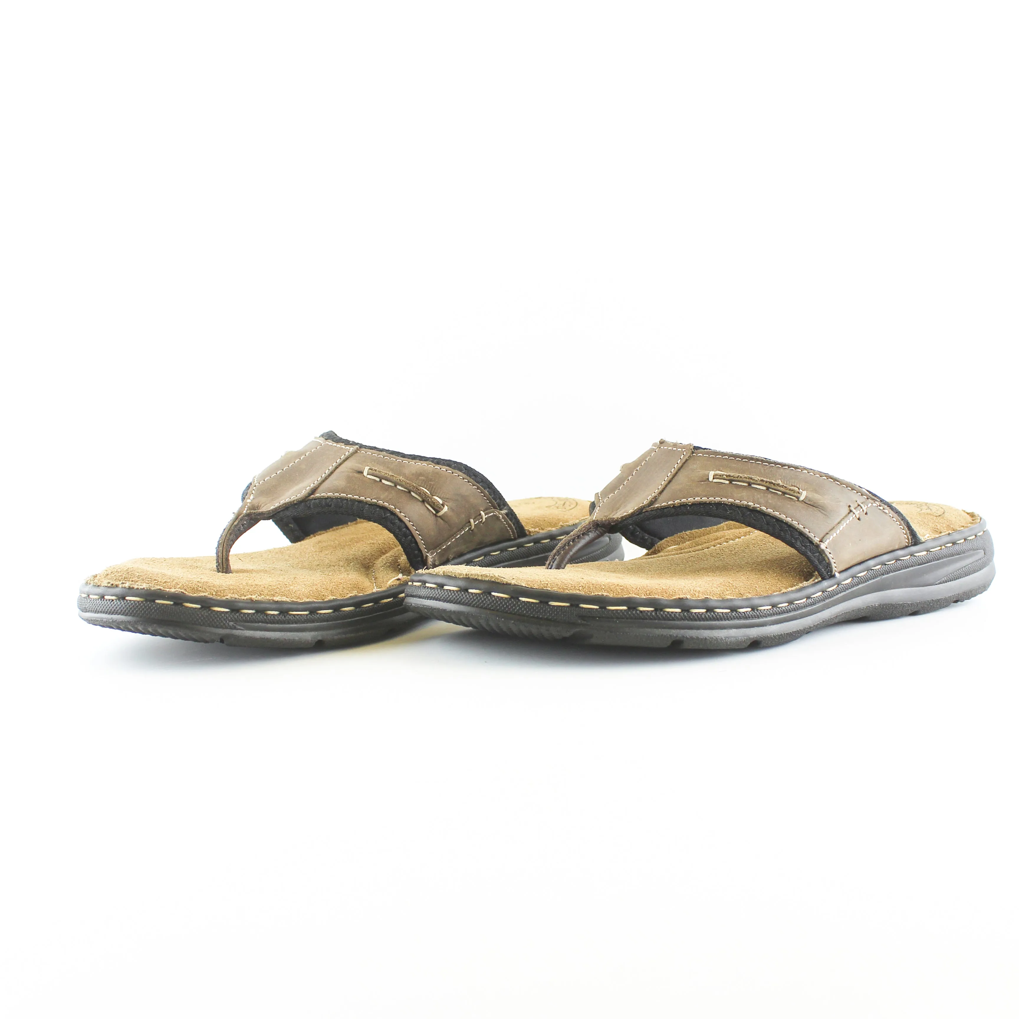 City-Explorer Men's Leather Slides Strap Back Sandals