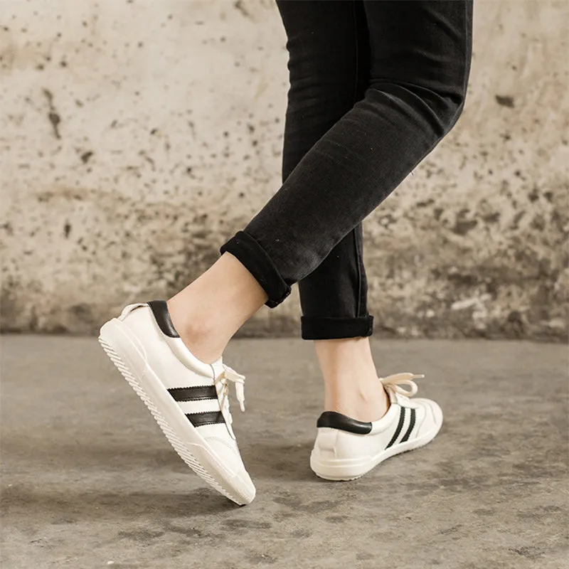 Types Of Oxfords Handmade Soft Leather white shoes for women Lace up Sneakers Designer Shoes Yellow/Green/Black