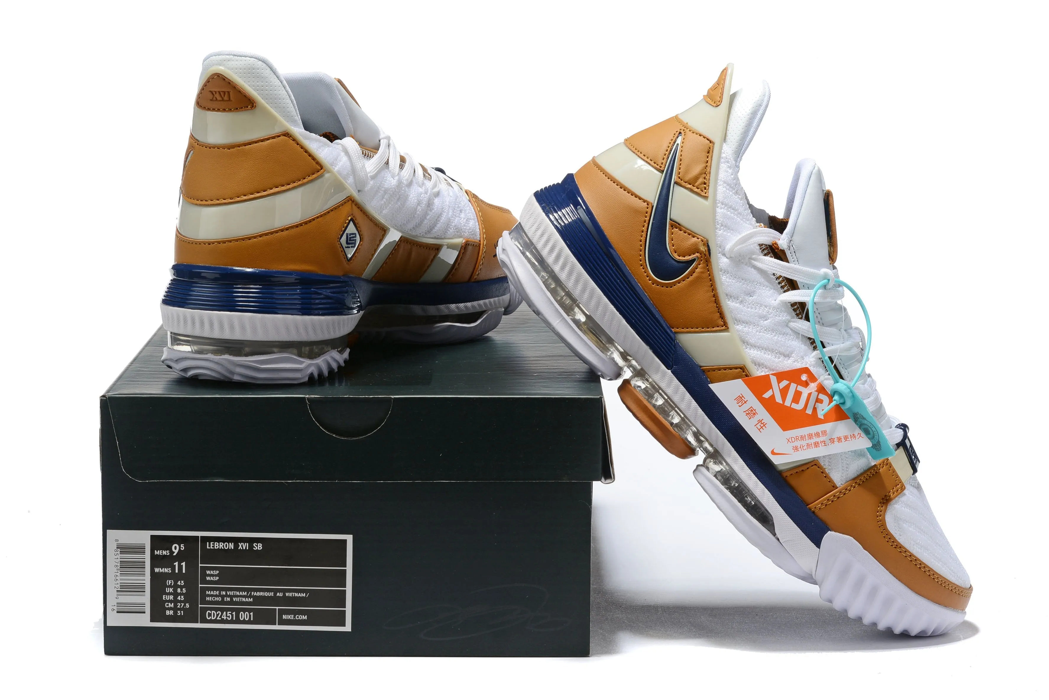 Nike Lebron XVI 16 SB White Brown Sneaker Shoes Sale Men Size 7-13 Asics Gt-2000 7 Running Shoes